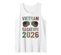 Retro Vietnam Vacation 2026 Viajes Playa Viaje Coincidencia Camiseta sin Mangas