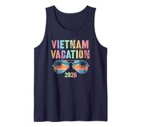 Retro Vietnam Vacation 2026 Viajes Playa Viaje Coincidencia Camiseta sin Mangas