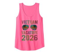Retro Vietnam Vacation 2026 Viajes Playa Viaje Coincidencia Camiseta sin Mangas