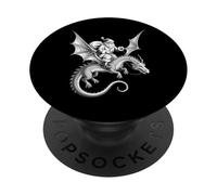 Retro Viking Pagan Celtic Christmas - Dragón de fantasía de Papá Noel PopSockets PopGrip Adhesivo