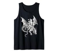 Retro Viking Pagan Celtic Christmas - Dragón Montando Papá Noel Camiseta sin Mangas