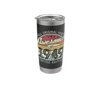 Retro Vintage 1949 Edición Limitada 77 Cumpleaños Vaso térmico de acero inoxidable de doble pared