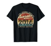 Retro Vintage 2016 Edición Limitada 10º Cumpleaños 10 Años Camiseta
