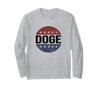 Retro Vintage 4th July USA Flag Colors Patriotic DOGE Manga Larga