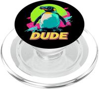 Retro Vintage 80s 90s Dude Emperor Penguin Lover PopSockets PopGrip para MagSafe