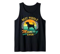 Retro Vintage Best Puggle Mommy Ever Camiseta sin Mangas