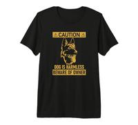 Retro Vintage Beware Dog Is Harmless Sign German Shepherd Camiseta Premium