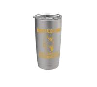 Retro Vintage Beware Dog Is Harmless Sign German Shepherd Vaso térmico de acero inoxidable de doble pared