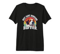 Retro Vintage Boys Mens Best Saint Bernard Dad Ever Camiseta Premium