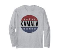 Retro Vintage Campaign Democrat For President Kamala 2024 Manga Larga