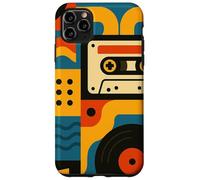 Retro Vintage Casete Sueños y Surcos de Vinilo en Movimiento Carcasa para iPhone 11 Pro Max