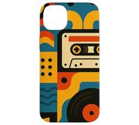 Retro Vintage Casete Sueños y Surcos de Vinilo en Movimiento Carcasa para iPhone 14 Plus