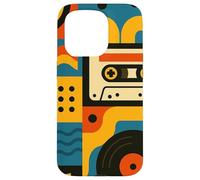 Retro Vintage Casete Sueños y Surcos de Vinilo en Movimiento Carcasa para iPhone 15 Pro