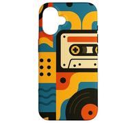 Retro Vintage Casete Sueños y Surcos de Vinilo en Movimiento Carcasa para iPhone 16