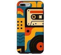 Retro Vintage Casete Sueños y Surcos de Vinilo en Movimiento Carcasa para iPhone 7 Plus/8 Plus