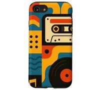 Retro Vintage Casete Sueños y Surcos de Vinilo en Movimiento Carcasa para iPhone SE (2020) / 7 / 8