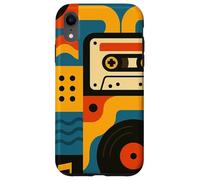 Retro Vintage Casete Sueños y Surcos de Vinilo en Movimiento Carcasa para iPhone XR
