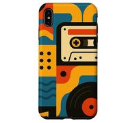 Retro Vintage Casete Sueños y Surcos de Vinilo en Movimiento Carcasa para iPhone XS Max