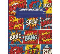 Retro Vintage Classic Comic Book Superhero Sound Effects Pop Art Pattern Aesthetic: Wide Ruled Journal for College, School, Office & Work