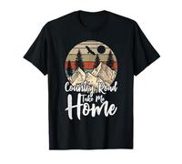Retro Vintage Country Roads Take Me Home Outdoor Adventure Camiseta