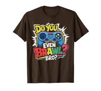 Retro Vintage Do You Even Brawl Bro Video Gamer Jugador De Juego Camiseta, Hombre, Marrón, 3XL