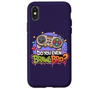 Retro Vintage Do You Even Brawl Bro Video Gamer Jugador De Juego Carcasa para iPhone X/XS