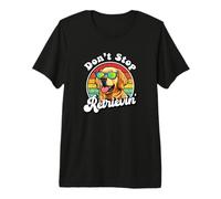 Retro Vintage Don't Stop Retrievin' Golden Retriever Lover Camiseta Premium