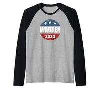 Retro Vintage Election Campaign Elizabeth Warren 2020 Camiseta Manga Raglan