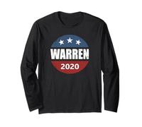 Retro Vintage Election Campaign Elizabeth Warren 2020 Manga Larga