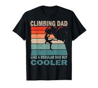 Retro vintage escalada papá escalada amante & fan día del padre Camiseta