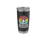 Retro Vintage Every Snack Black White French Bulldog Lover Vaso térmico de acero inoxidable de doble pared