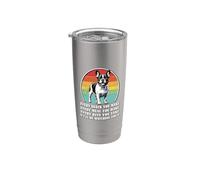 Retro Vintage Every Snack Black White French Bulldog Lover Vaso térmico de acero inoxidable de doble pared