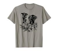 Retro Vintage Flowers Blue Merle Australian Shepherd Lover Camiseta