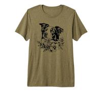 Retro Vintage Flowers Blue Merle Australian Shepherd Lover Camiseta Premium