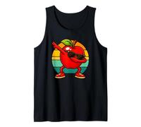Retro Vintage Funny Apple Dab Dance Apple Fruit Dancing Camiseta sin Mangas
