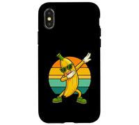 Retro Vintage Funny Banana Dab Dance Banana Fruit Dancing Carcasa para iPhone X/XS