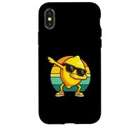 Retro Vintage Funny Lemon Dab Dance Lemon Dancing Carcasa para iPhone X/XS