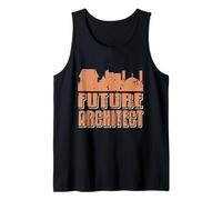 Retro Vintage Futuro Arquitecto Arquitectura Estudiante Presente Camiseta sin Mangas