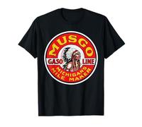 Retro Vintage Gasolinera Musgo Motor Aceite Coche Bicicletas Garaje Camiseta