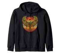 Retro Vintage Horus Antiguo Falcon Egipcio Jeroglífico Sudadera con Capucha