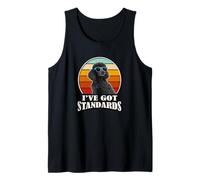 Retro Vintage I've Got Standards Black Standard Poodle Dog Camiseta sin Mangas