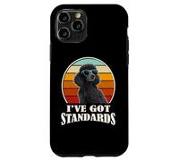 Retro Vintage I've Got Standards Black Standard Poodle Dog Carcasa para iPhone 11 Pro