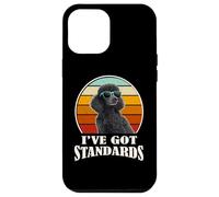 Retro Vintage I've Got Standards Black Standard Poodle Dog Carcasa para iPhone 12 Pro MAX