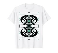Retro Vintage Jugendstil Art Deco Design Elegante gráfico Camiseta gráfica económica, Hombre, Blanco, L
