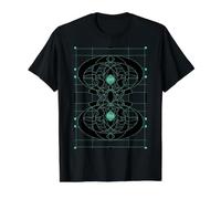 Retro Vintage Jugendstil Art Deco Design Elegante gráfico Camiseta gráfica económica, Hombre, Negro, L
