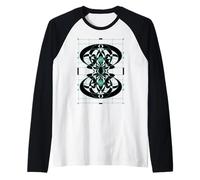 Retro Vintage Jugendstil Art Deco Design Elegante gráfico Camiseta Manga Raglan