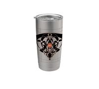 Retro Vintage Jugendstil Art Deco Diseño Patrón elegante Vaso térmico de acero inoxidable de doble pared