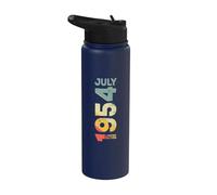 Retro Vintage Julio 1954 Año 1954 Vintage 1954 Desde 1954 Stainless Steel Insulated Water Bottle