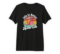 Retro Vintage Kids Life Is Better with A Hermit Crab Lover Camiseta Premium