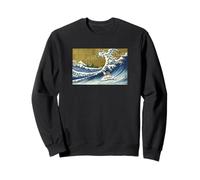 Retro Vintage Mens Womens Kids Surfing Catahoula Leopard Dog Sudadera